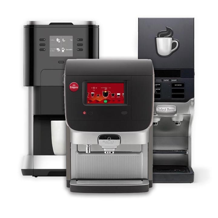 Modern coffee machines. Office Coffee Service​ from Avcoa Vending, Chicago, IL.