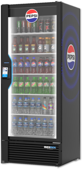 A beautiful, modern Pepsi Smart Cooler by Avcoa Vending in Chicago, IL