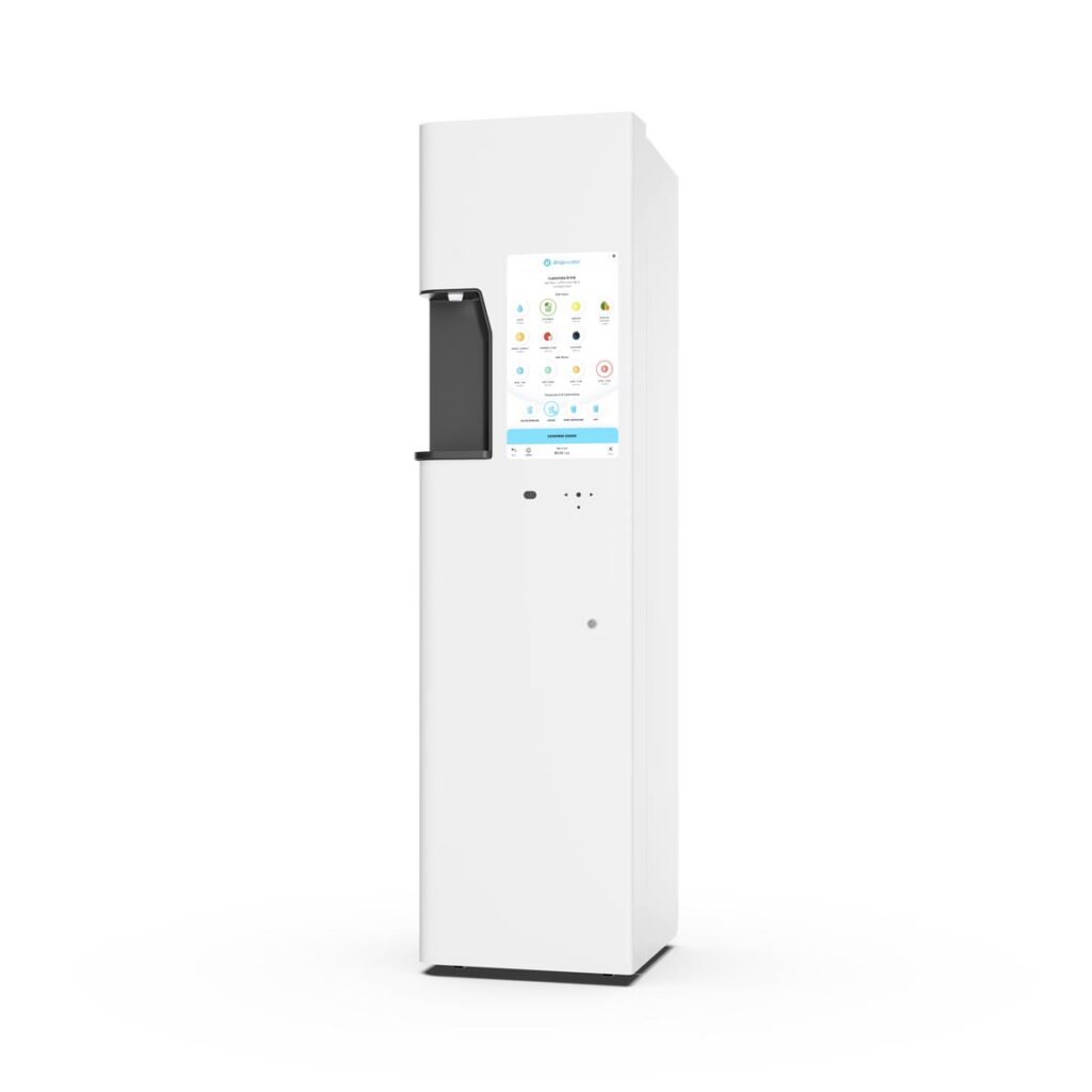 A beautiful, modern DropWater water cooler from Avcoa Vending in Chicago, IL.